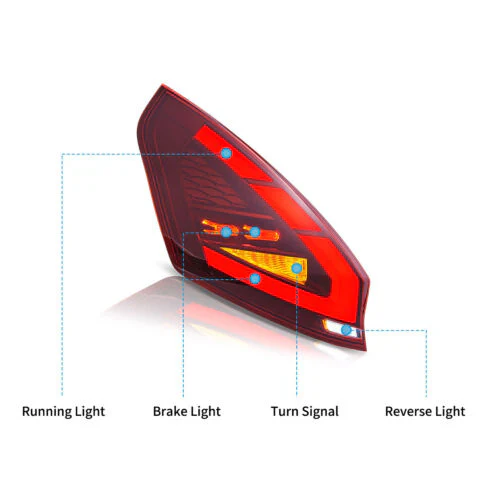 VLAND LED Taillights Assembly For 2009-2017 Ford Fiesta Hatchback - Image 7