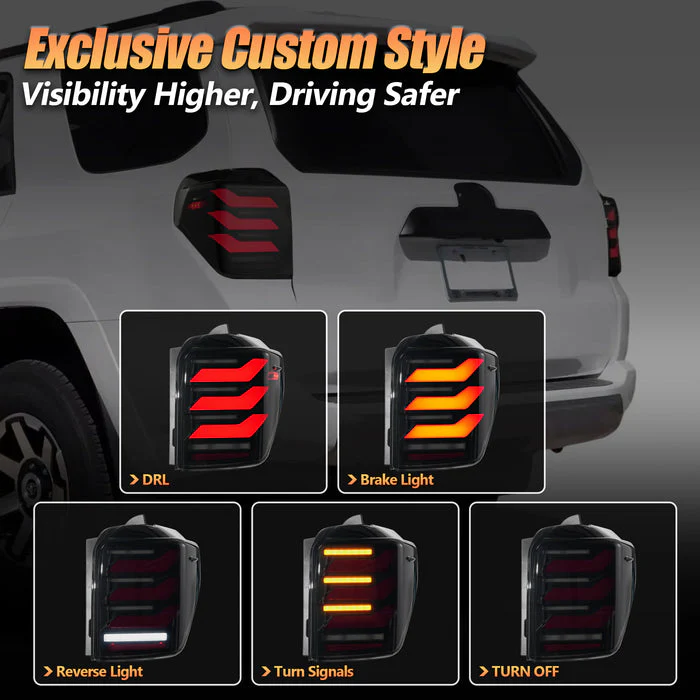 VLAND LED Tail Lights For 2010-2024 Toyota 4Runner - Image 11