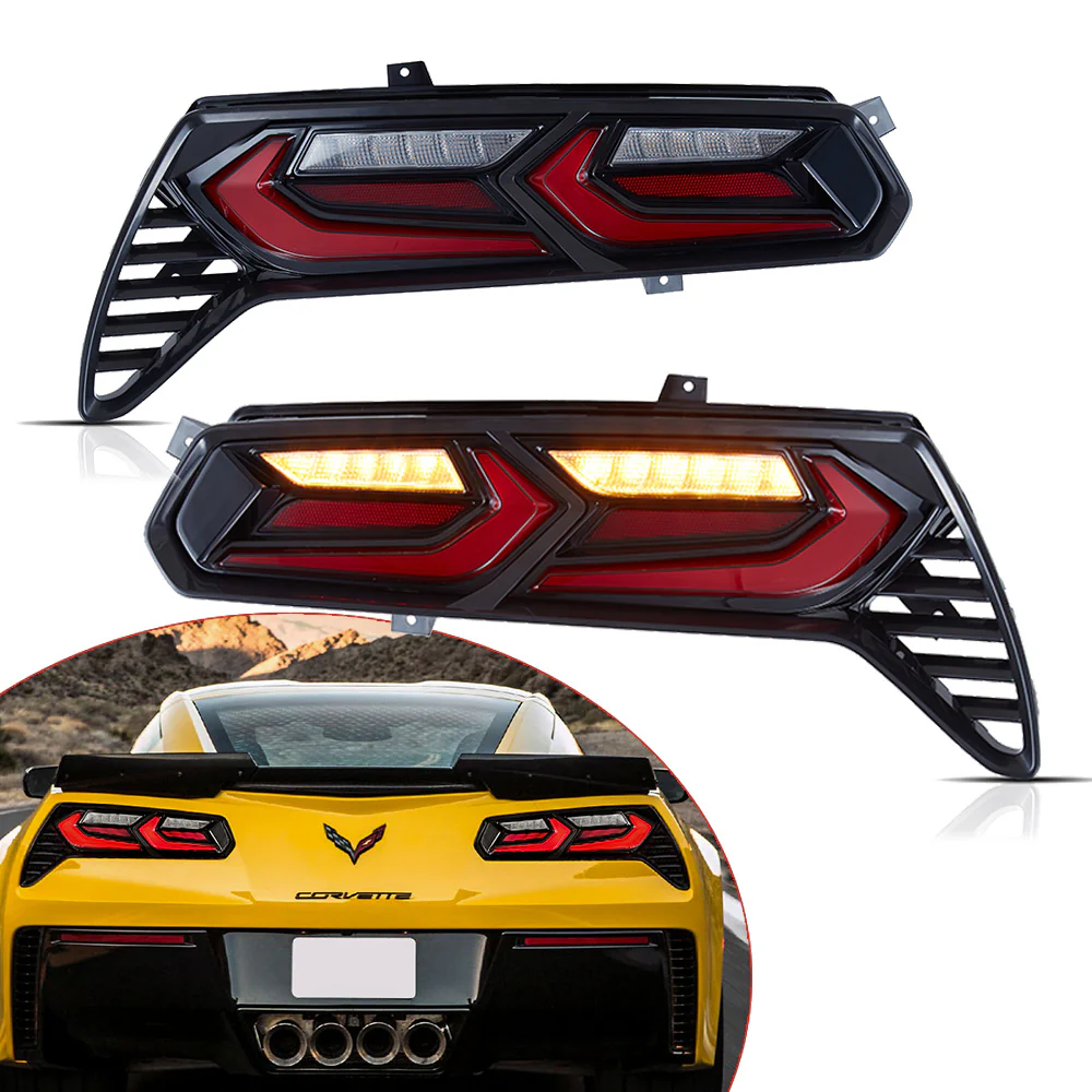 VLAND LED Tail Lights Fit for Chevrolet Chevy Corvette C7 2014-2019 All Models