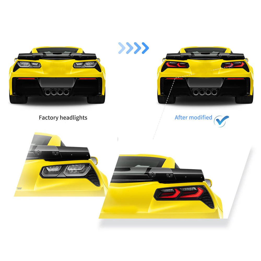 VLAND LED Tail Lights Fit for Chevrolet Chevy Corvette C7 2014-2019 All Models - Image 7