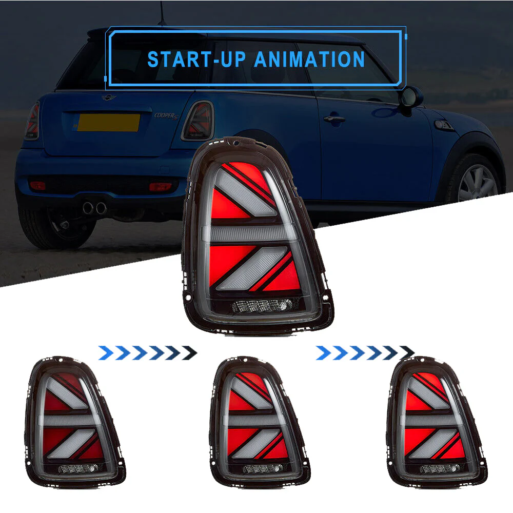 VLAND LED Tail Lights For 2007-2013 Mini Cooper R56 R57 R58 R59 w/Startup Animation - Image 5
