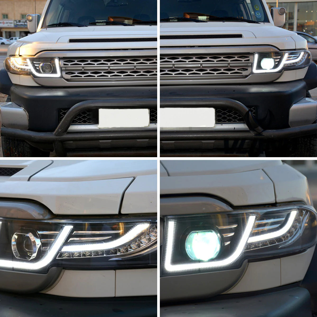 VLAND LED Headlights With Grille Assembly+2Pcs D2S LED Bulbs Fit for 2007-2015 Toyota FJ Cruiser 1st Gen - Image 7