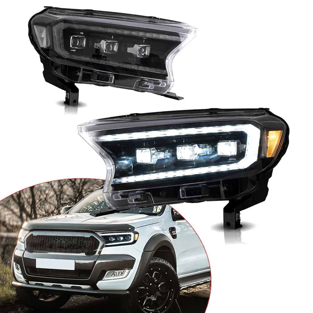 VLAND LED Projector Headlights For 2019-2023 Ford Ranger Start UP Animation DRL(For US Version)