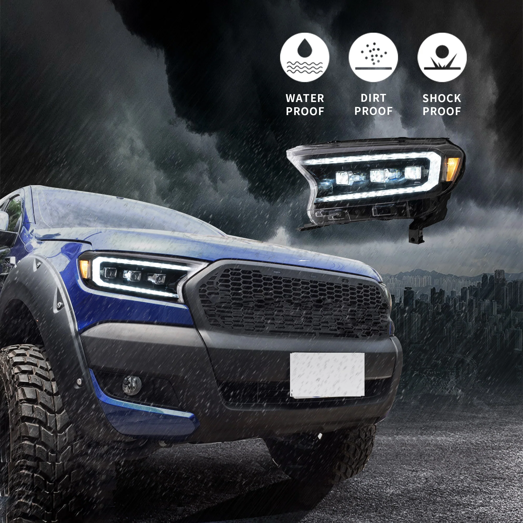 VLAND LED Projector Headlights For 2019-2023 Ford Ranger Start UP Animation DRL(For US Version) - Image 11