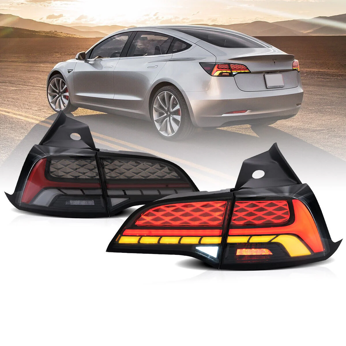 VLAND LED Tail Lights For 2017-2023 Tesla Model 3/Y Rear Lamps W/Startup Animation - Image 10