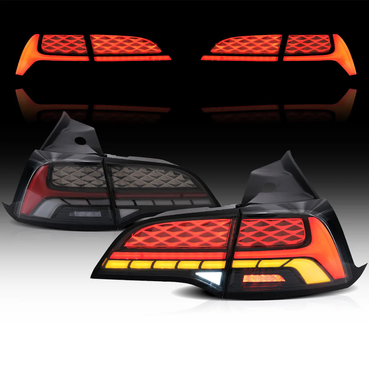 VLAND LED Tail Lights For 2017-2023 Tesla Model 3/Y Rear Lamps W/Startup Animation - Image 2