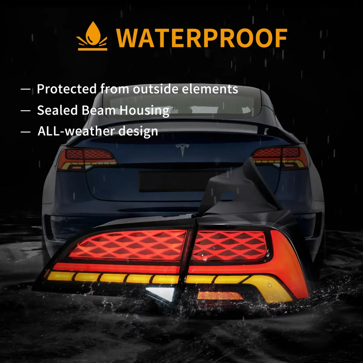 VLAND LED Tail Lights For 2017-2023 Tesla Model 3/Y Rear Lamps W/Startup Animation - Image 9