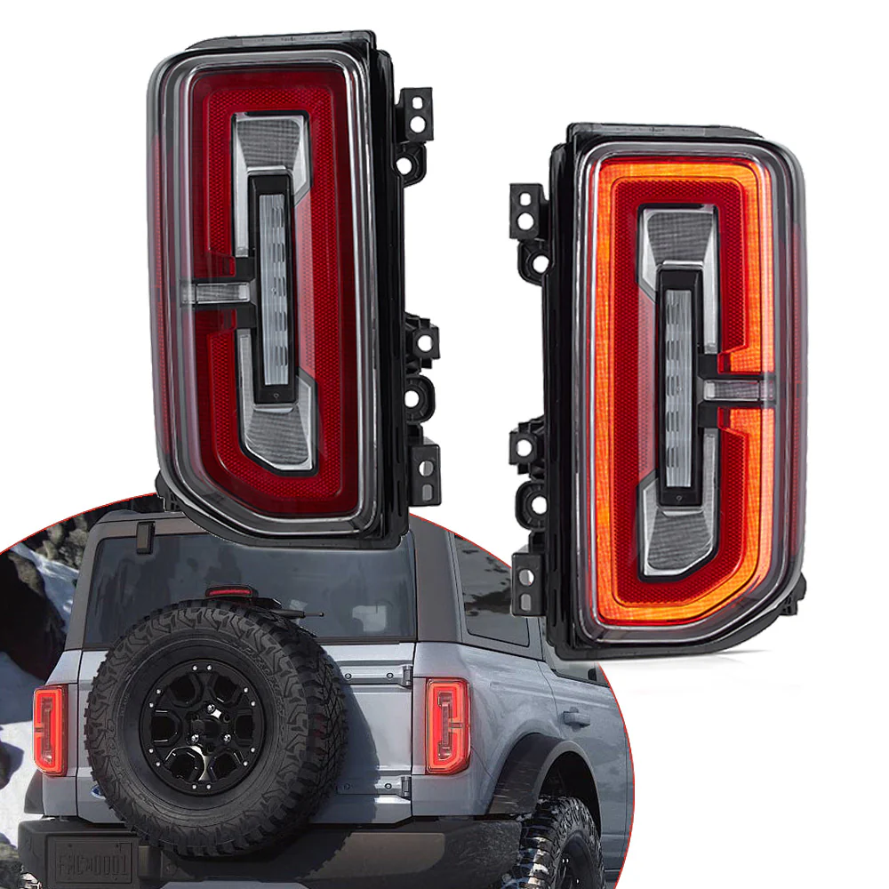 VLAND LED Tail lights For Ford Bronco 2021-up 6th Gen U725 Rear lamps assembly(NOT FIT for Raptor Models)