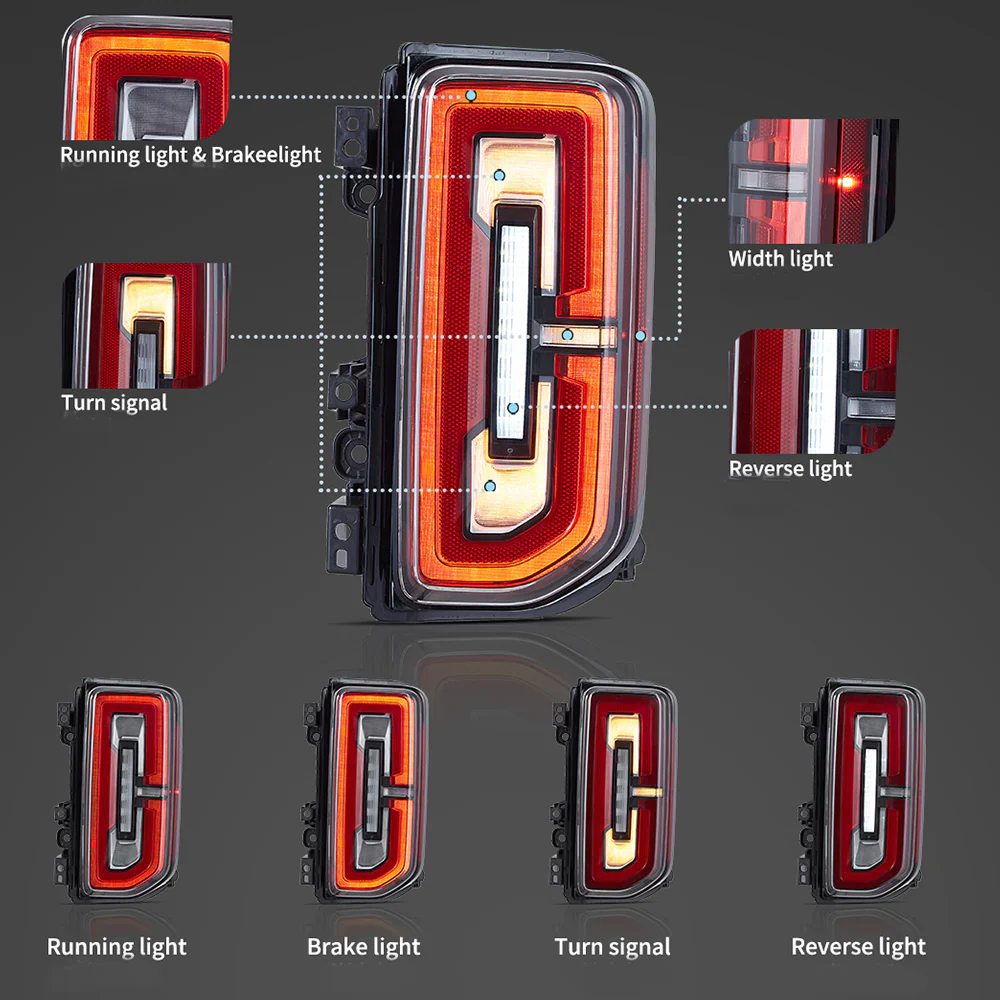 VLAND LED Tail lights For Ford Bronco 2021-up 6th Gen U725 Rear lamps assembly(NOT FIT for Raptor Models) - Image 4
