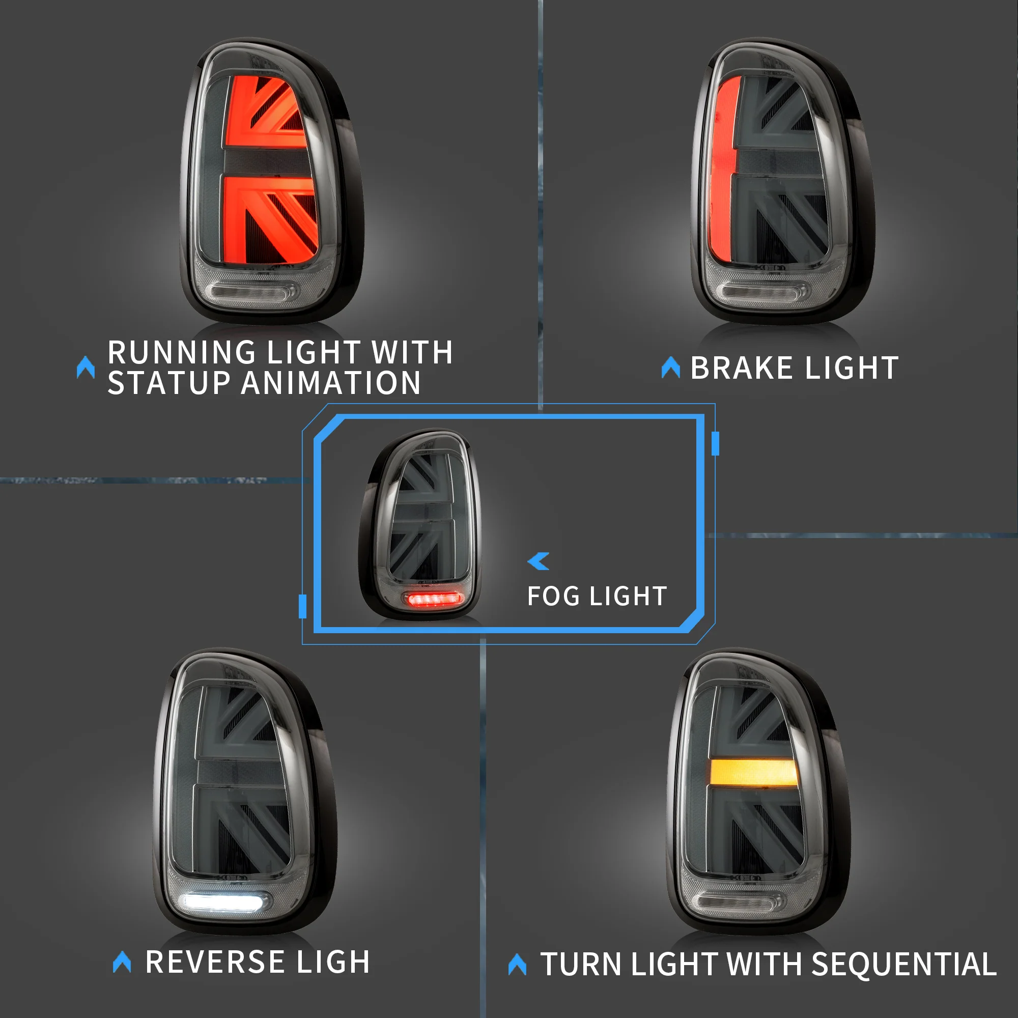VLAND Full LED Tail Lights For BMW Mini Cooper Countryman R60 2010-2016 - Image 2