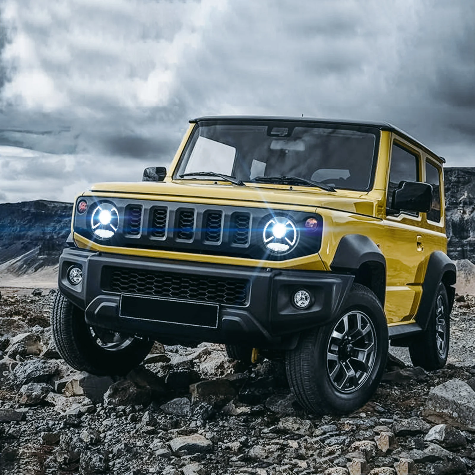 VLAND LED/Projector Headlights For Suzuki Jimny 2018-2023 with Blue LED Welcome DRL Light - Image 8