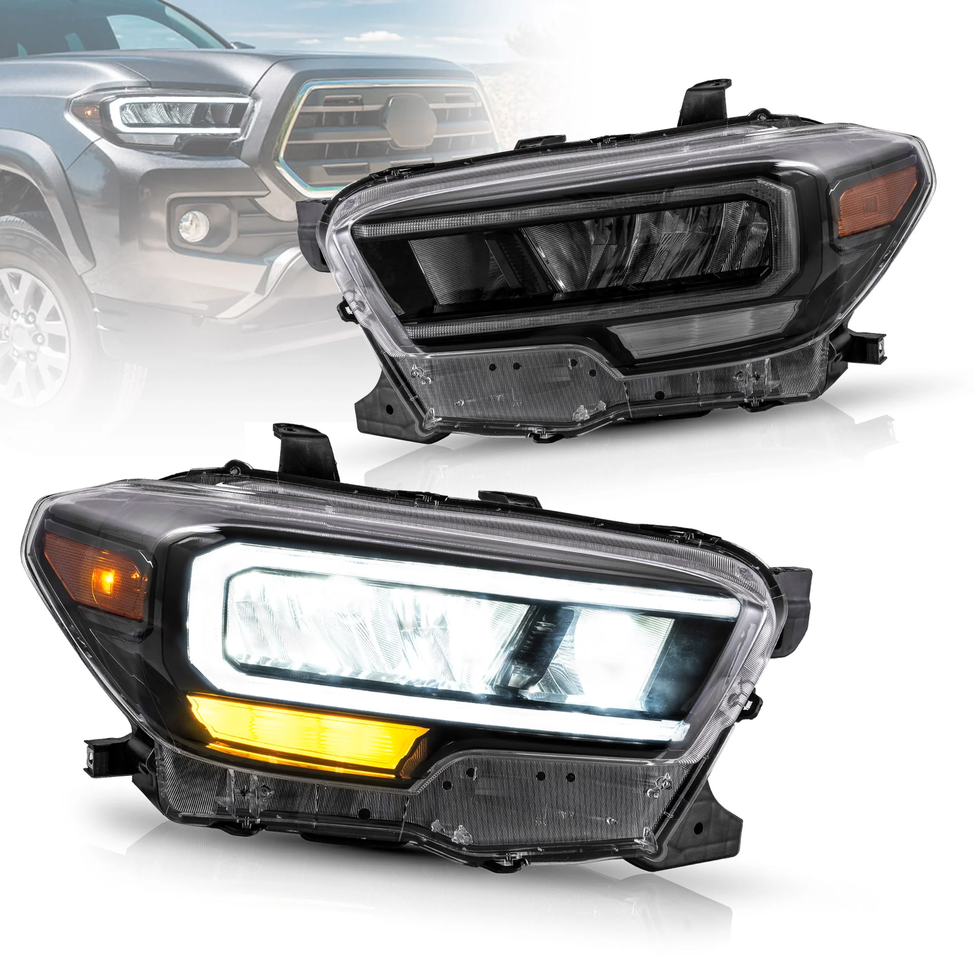 VLAND Matrix Projector and Full LED Headlights for Toyota Tacoma 2015-2023 3rd Gen - Image 3