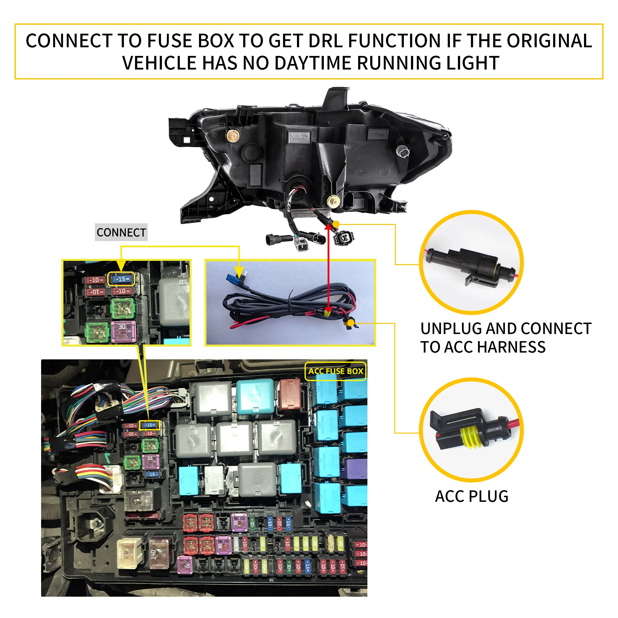 VLAND Matrix Projector and Full LED Headlights for Toyota Tacoma 2015-2023 3rd Gen - Image 7