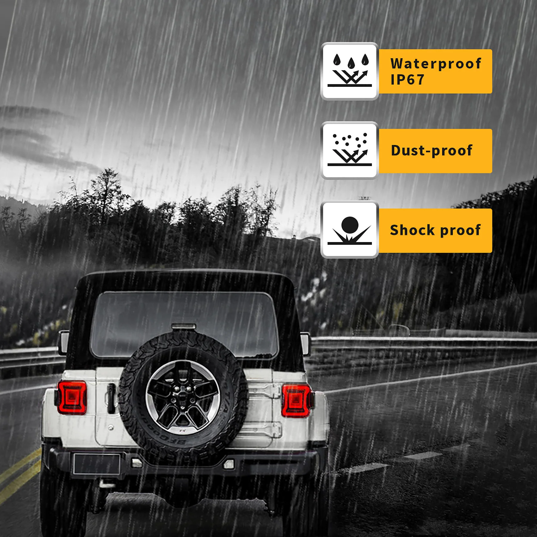 VLAND Full LED 9 inches Headlights and Tail Lights For 2018-2023 Jeep Wrangler JL, JLU - Image 10