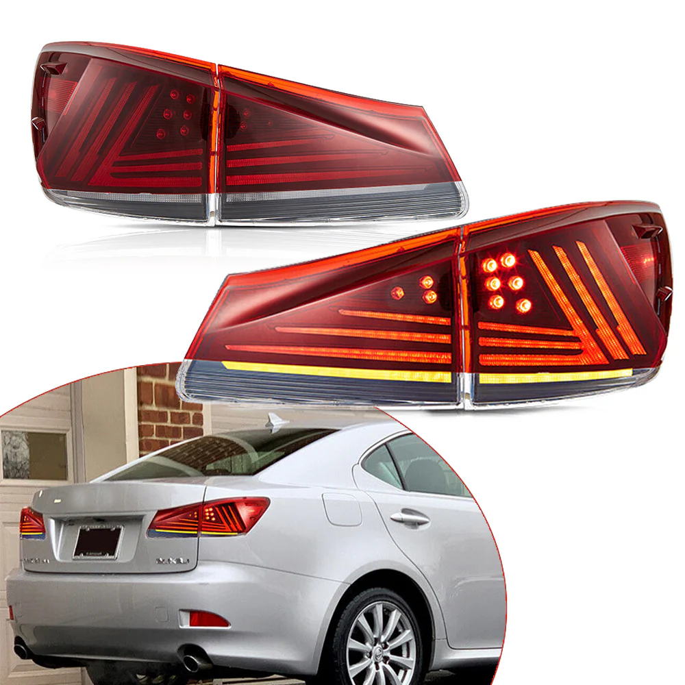 VLAND LED Tail Lights For 2005-2013 Lexus IS250 350 ISF IS300 220d 200d [XE20] 2005-2013 w/Animation - Image 2