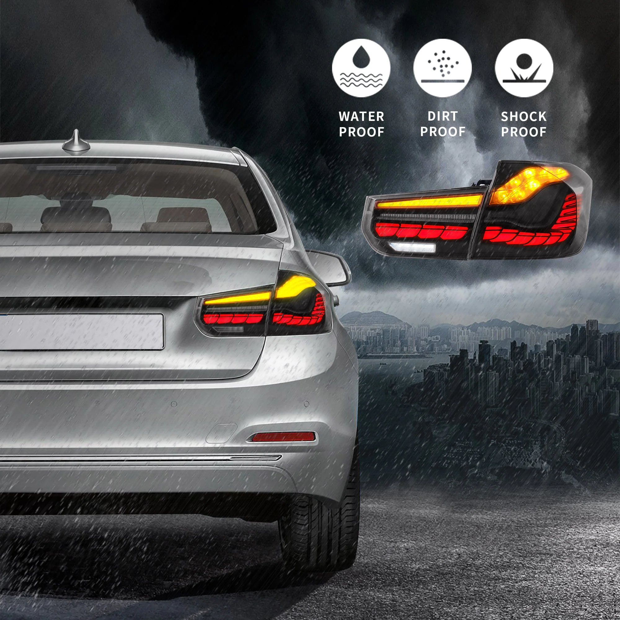 VLAND OLED Tail Lights For BMW 3-Series F30 F35 F80 Sedan 2012-2019 with Dynamic Animation Lighting - Image 14