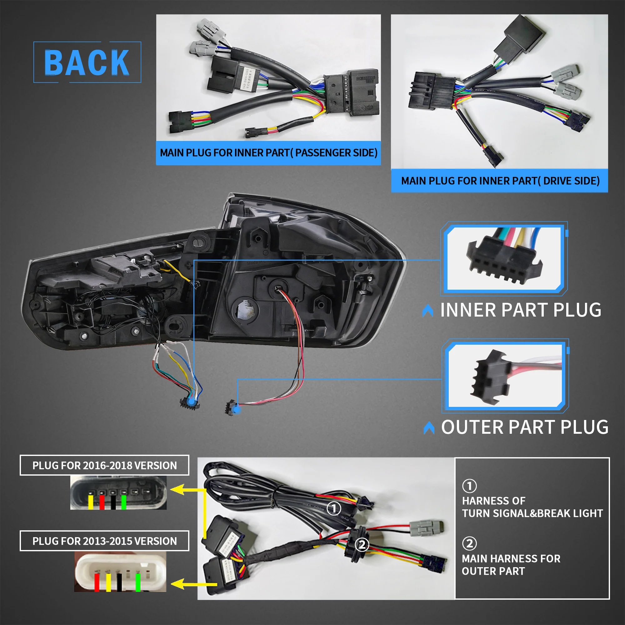 VLAND OLED Tail Lights For BMW 3-Series F30 F35 F80 Sedan 2012-2019 with Dynamic Animation Lighting - Image 15