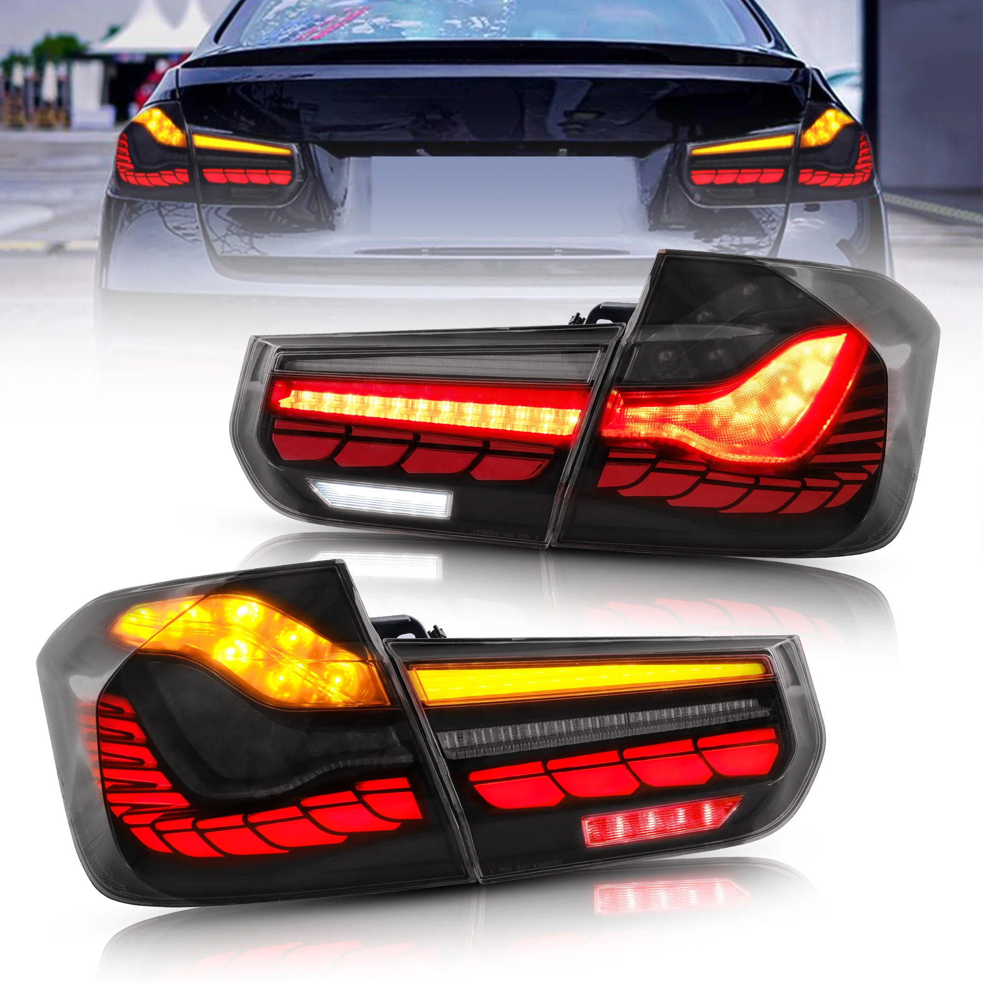 VLAND OLED Tail Lights For BMW 3-Series F30 F35 F80 Sedan 2012-2019 with Dynamic Animation Lighting - Image 2