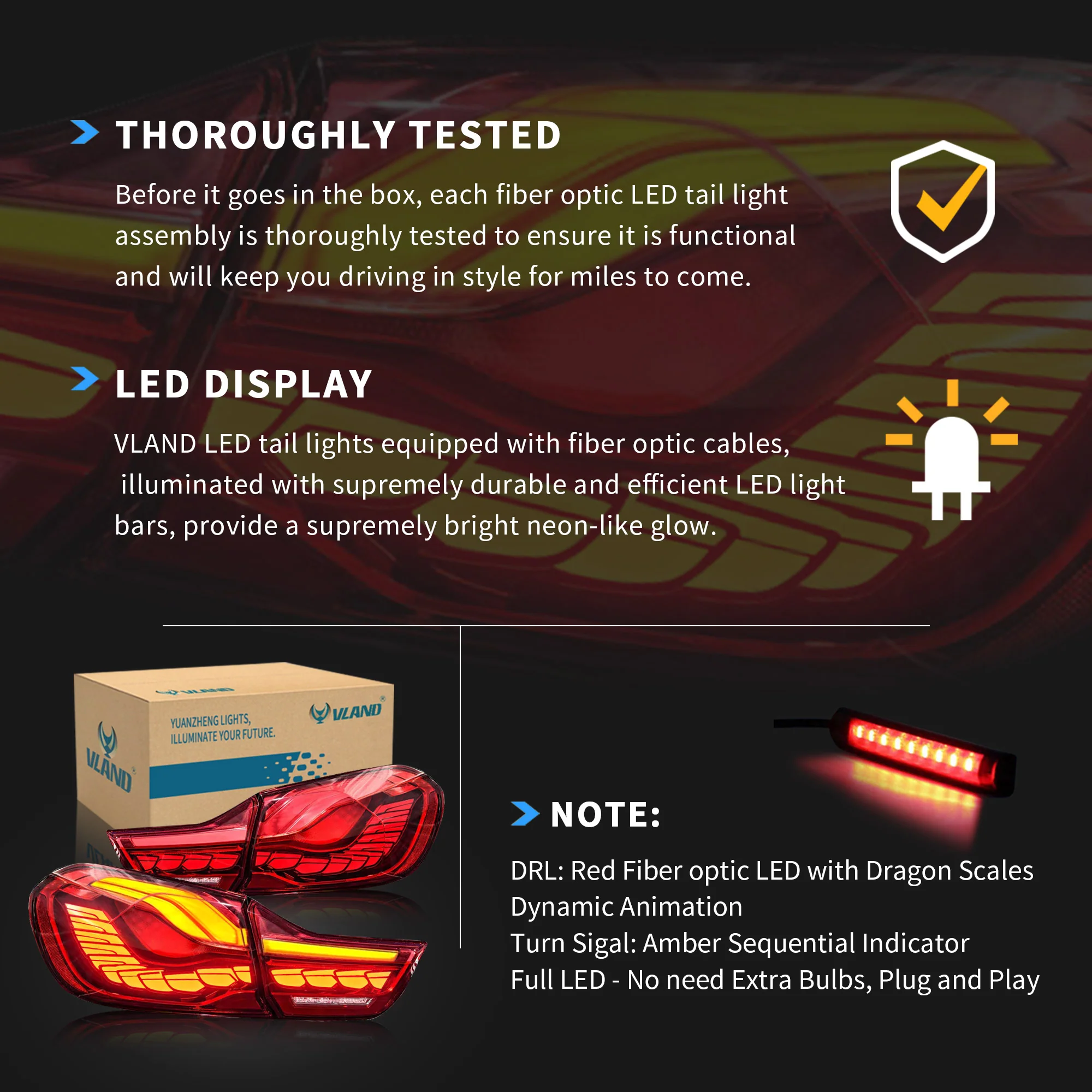 VLAND OLED Tail Lights For BMW 4 series M4 F82 F83 F32 F36 Sedan/Coupe/Convertible 2014-2020 - Image 20