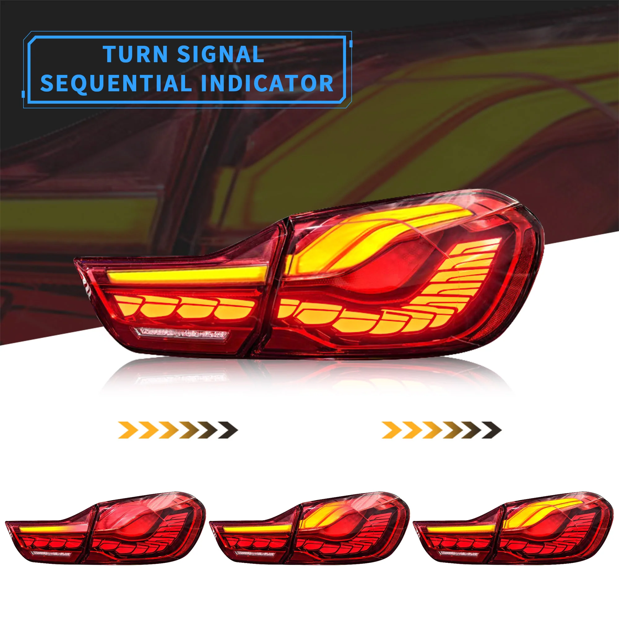 VLAND OLED Tail Lights For BMW 4 series M4 F82 F83 F32 F36 Sedan/Coupe/Convertible 2014-2020 - Image 4
