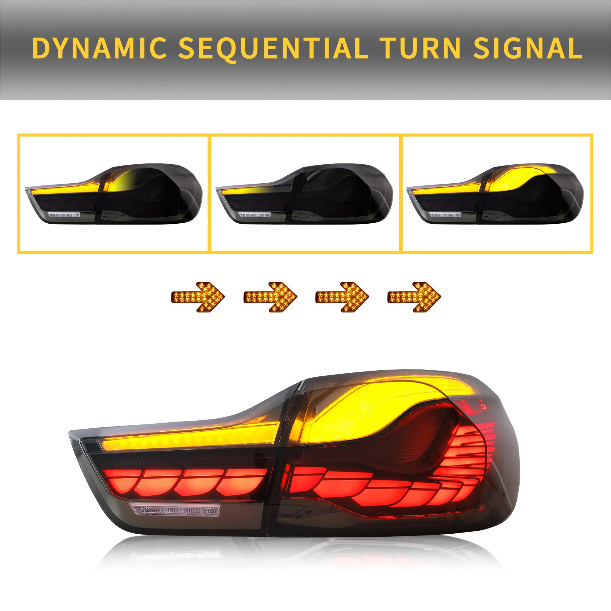 VLAND OLED Tail Lights For BMW 4 series M4 F82 F83 F32 F36 Sedan/Coupe/Convertible 2014-2020 - Image 7