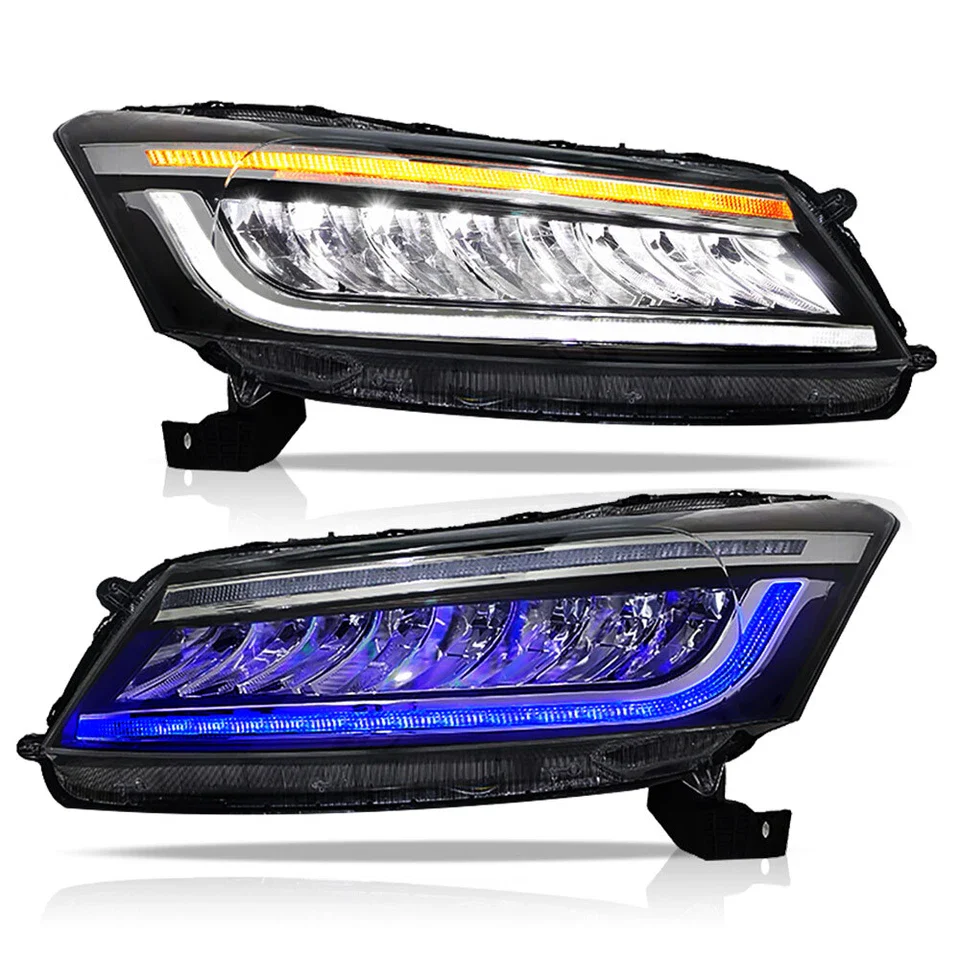 VLAND Full LED Headlights For 2008-2012 Honda Accord 8th Gen W/Dynamic&Sequential - Image 3