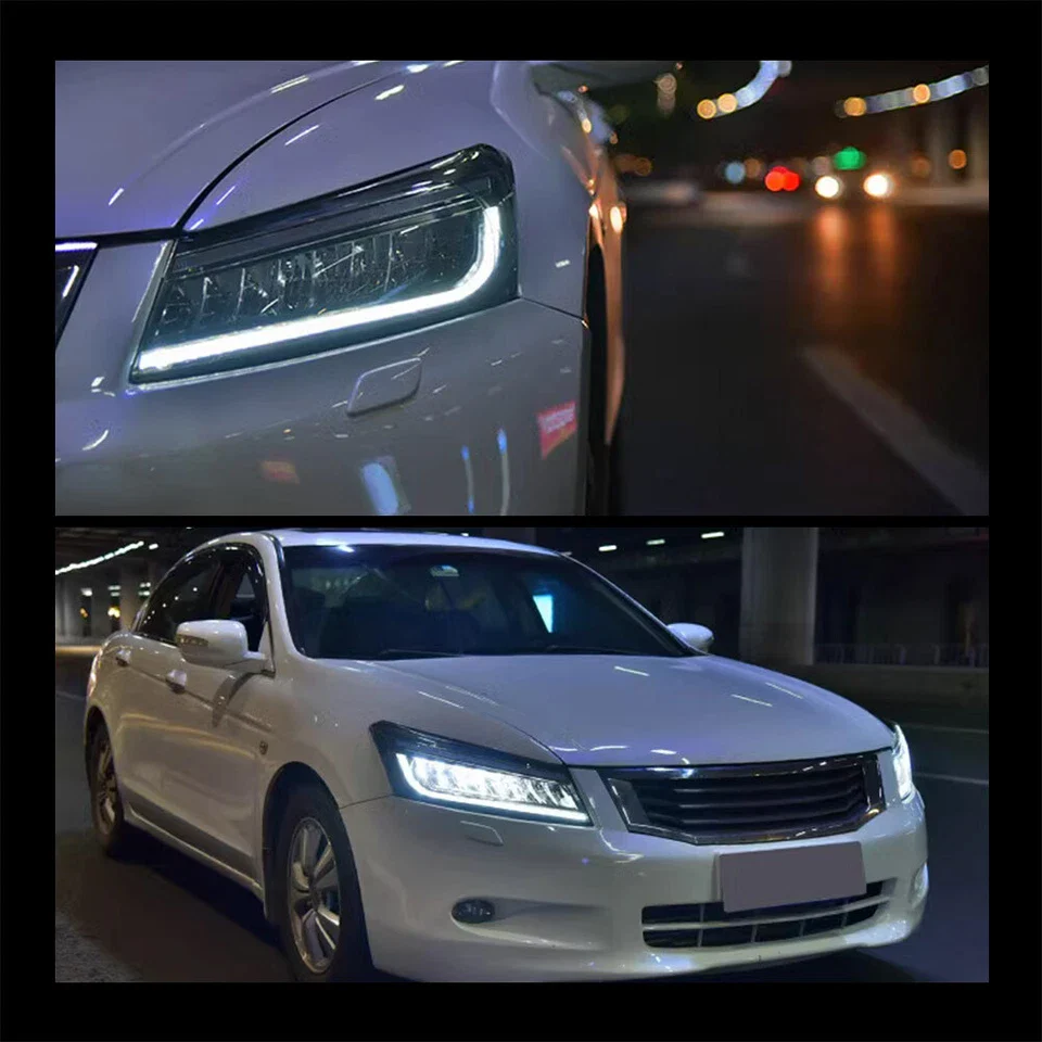 VLAND Full LED Headlights For 2008-2012 Honda Accord 8th Gen W/Dynamic&Sequential - Image 9