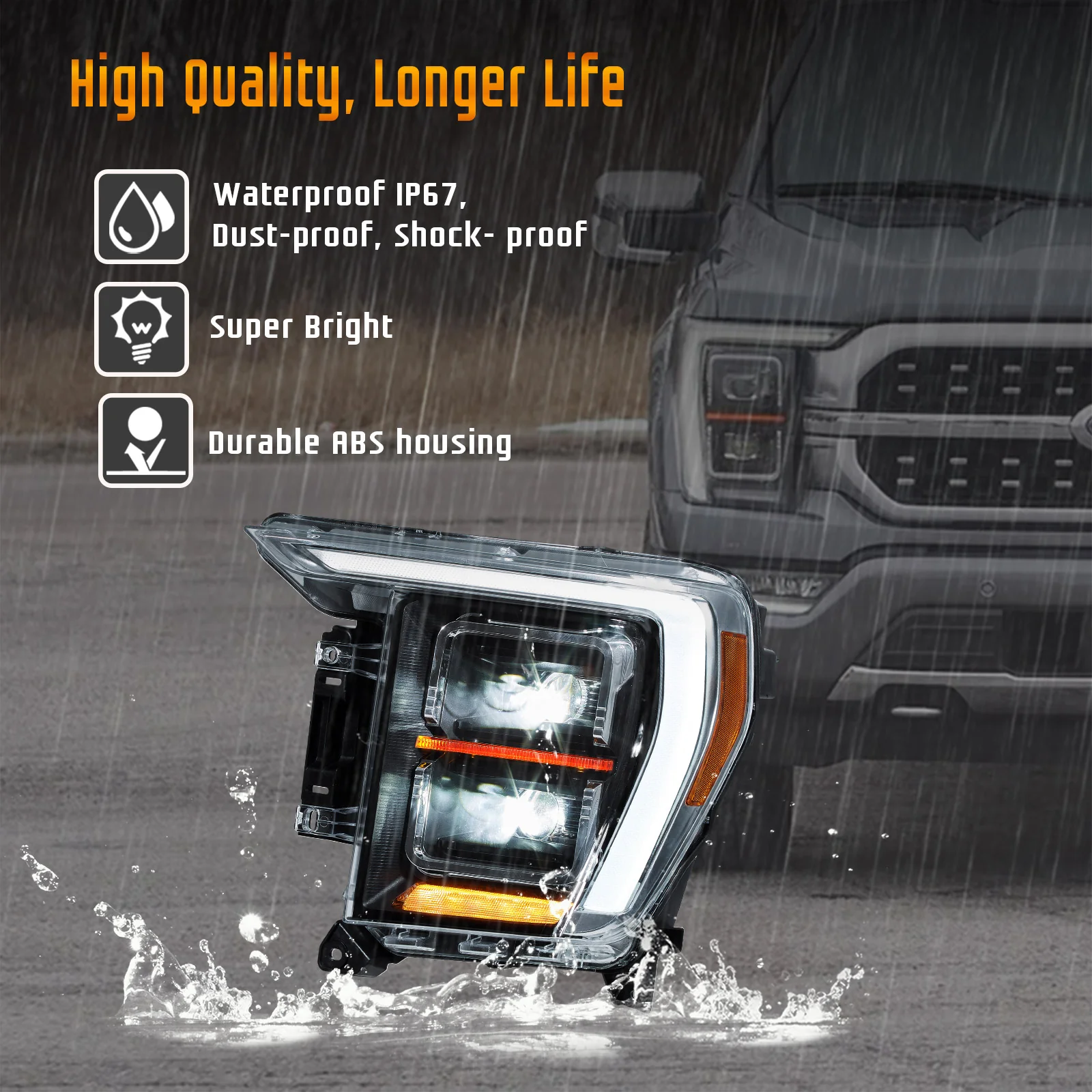 VLAND LED Projector Healights For Ford F150 2021-2023 Fourteenth Gen - Image 9