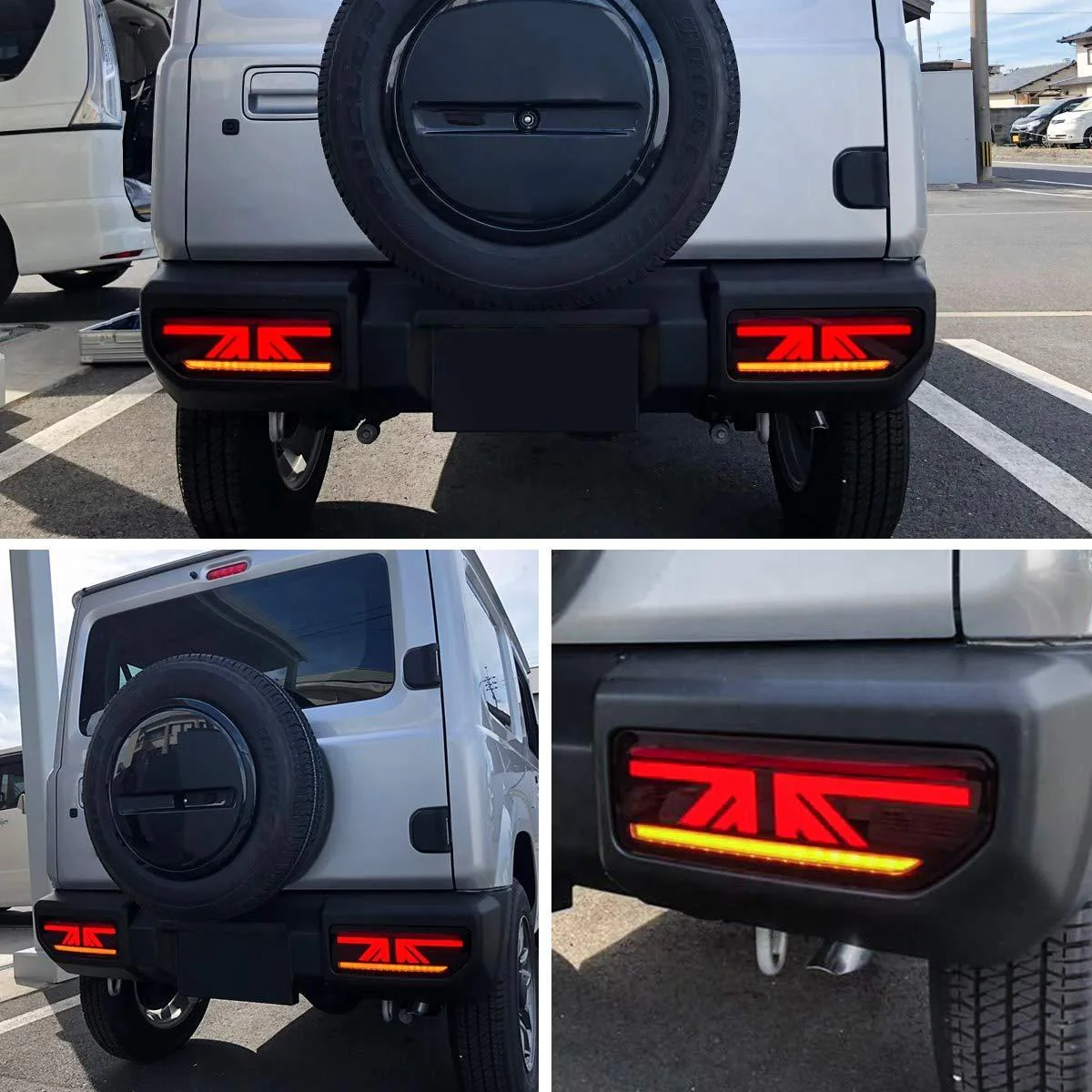 VLAND for Suzuki Jimny LED Rear Lights 2019-up Smoked / Red Clear ABS, PMMA, GLASS Material YAB-JMN-0311 - Image 9
