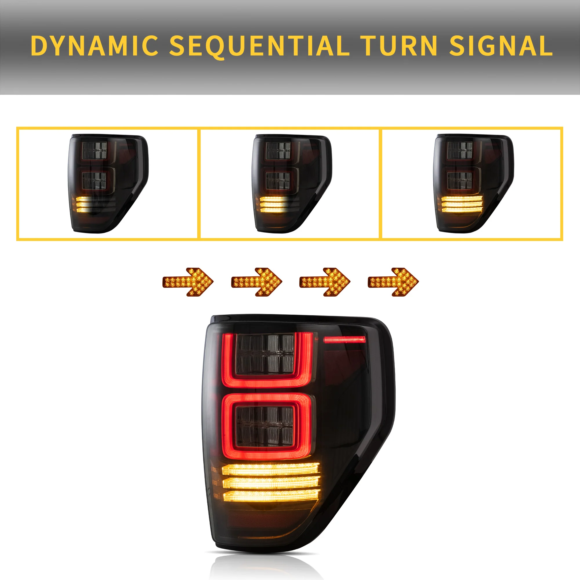 VLAND Full LED Tail Lights For Ford F150 2009-2014 - Image 7