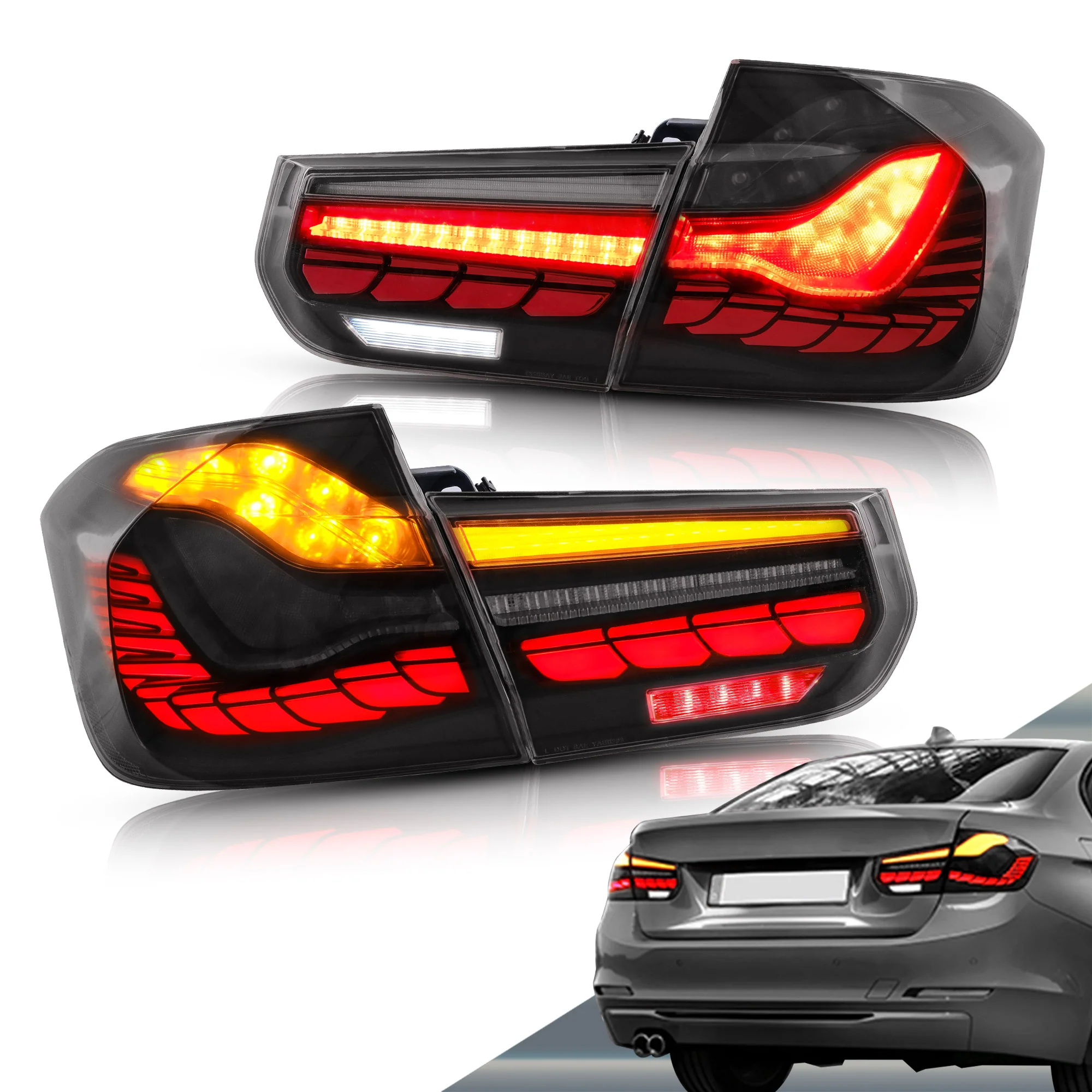 VLAND Full LED Taillights Fit for BMW 3-Series BMW F30 F35 F80 320i 328i 328D 335i M3 6th Gen Sedan 2012-2019 - Image 3
