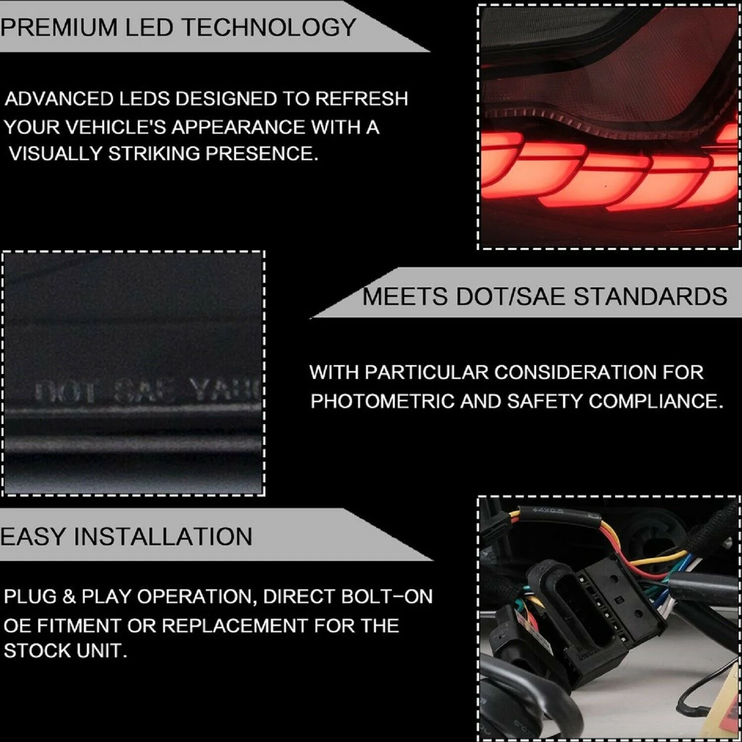 VLAND Full LED Taillights Fit for BMW 3-Series BMW F30 F35 F80 320i 328i 328D 335i M3 6th Gen Sedan 2012-2019 - Image 6