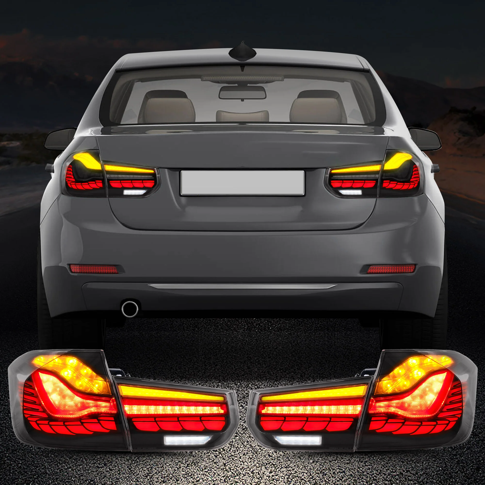 VLAND Full LED Taillights Fit for BMW 3-Series BMW F30 F35 F80 320i 328i 328D 335i M3 6th Gen Sedan 2012-2019 - Image 8
