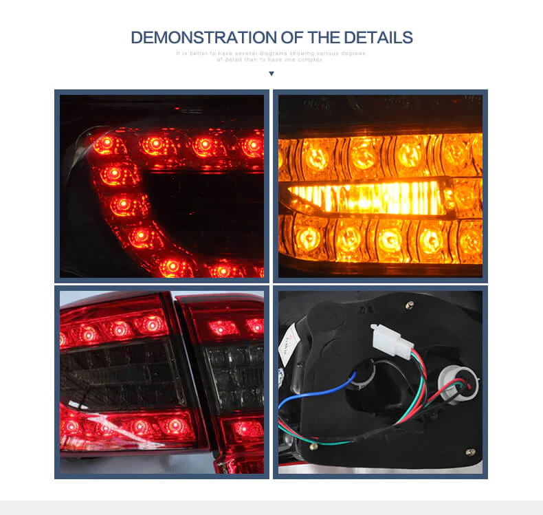 VLAND LED Tail Lights for Toyota Corolla 2011 2012 2013 - Image 5
