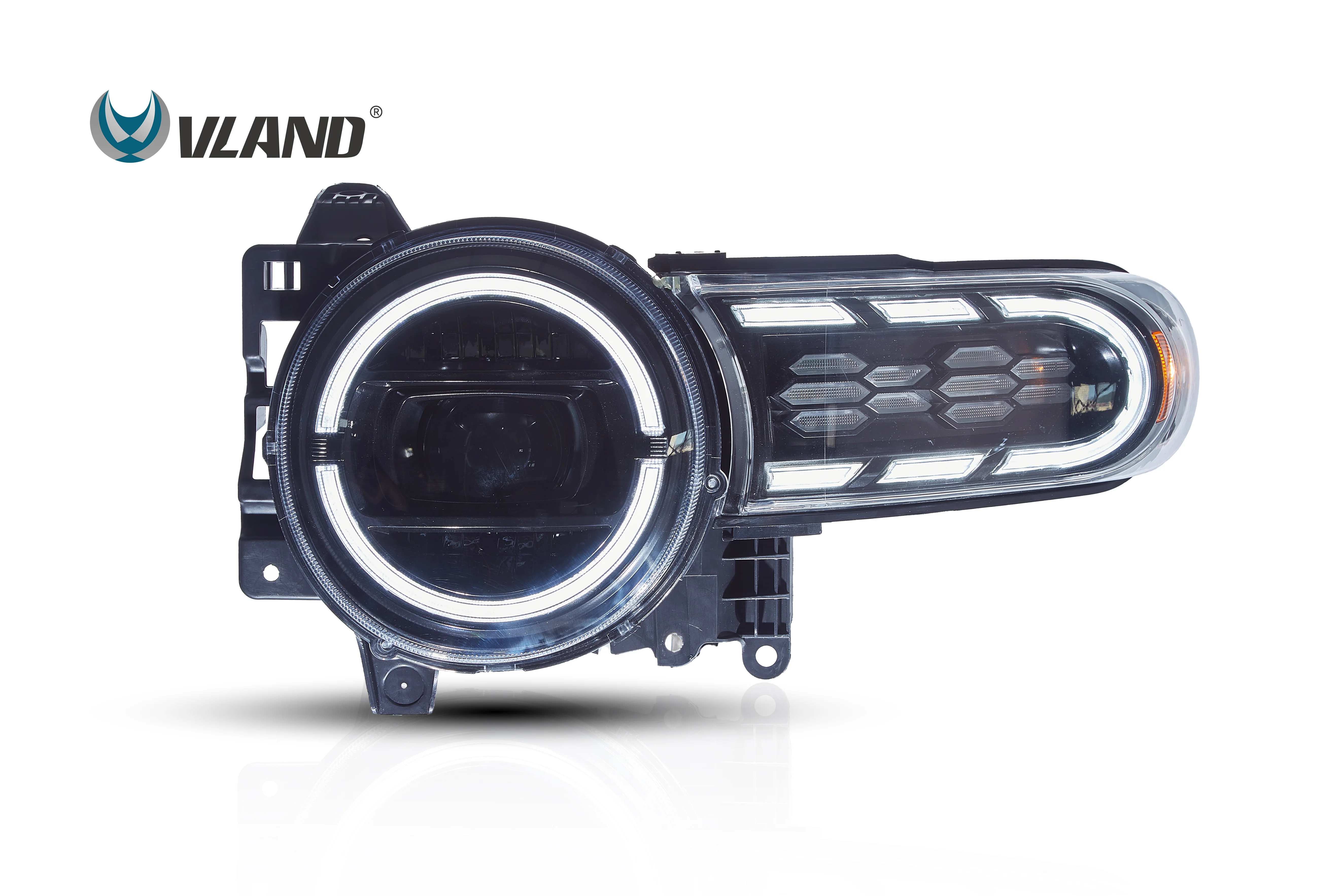 VLAND LED Dual Beam Headlights For Toyota FJ Cruiser 2007-2023 with Dynamic Animation Lighting - Image 4