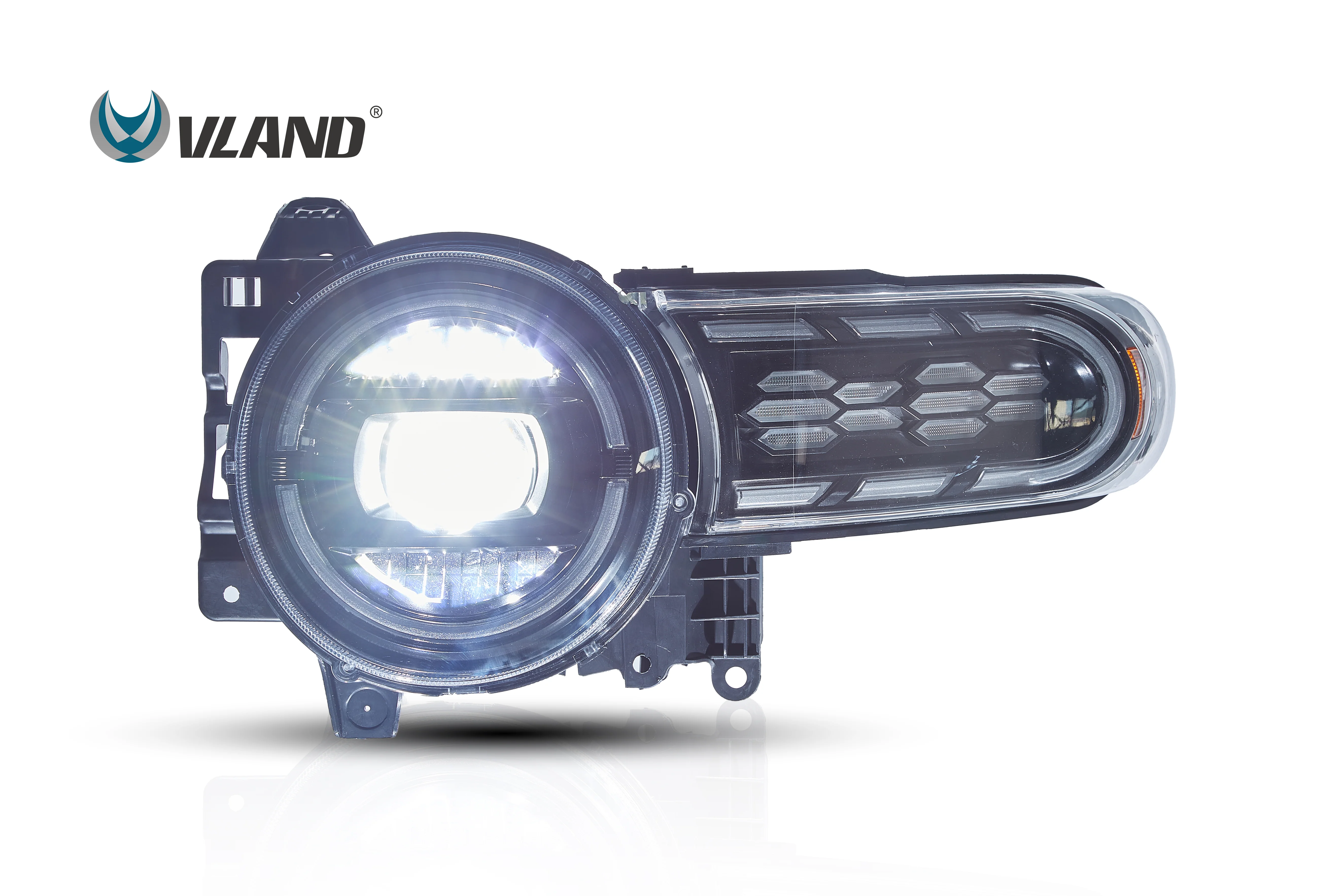 VLAND LED Dual Beam Headlights For Toyota FJ Cruiser 2007-2023 with Dynamic Animation Lighting - Image 5