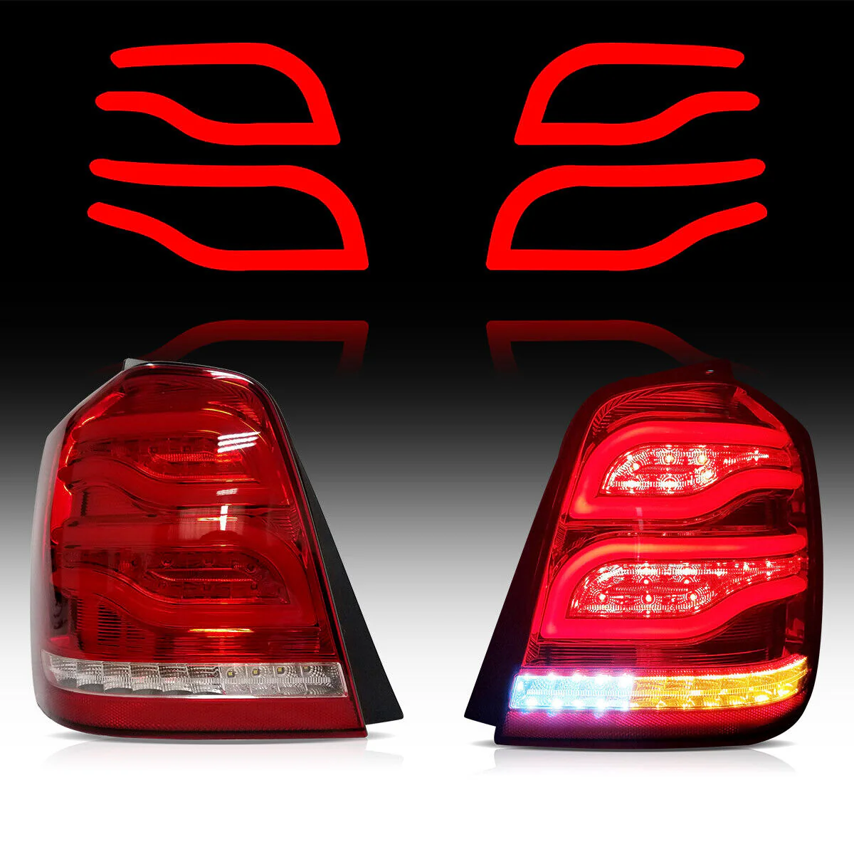 VLAND LED Tail Light For Toyota Highlander 1st Gen(XU20) 2001-2007 Rear Lamp - Image 3