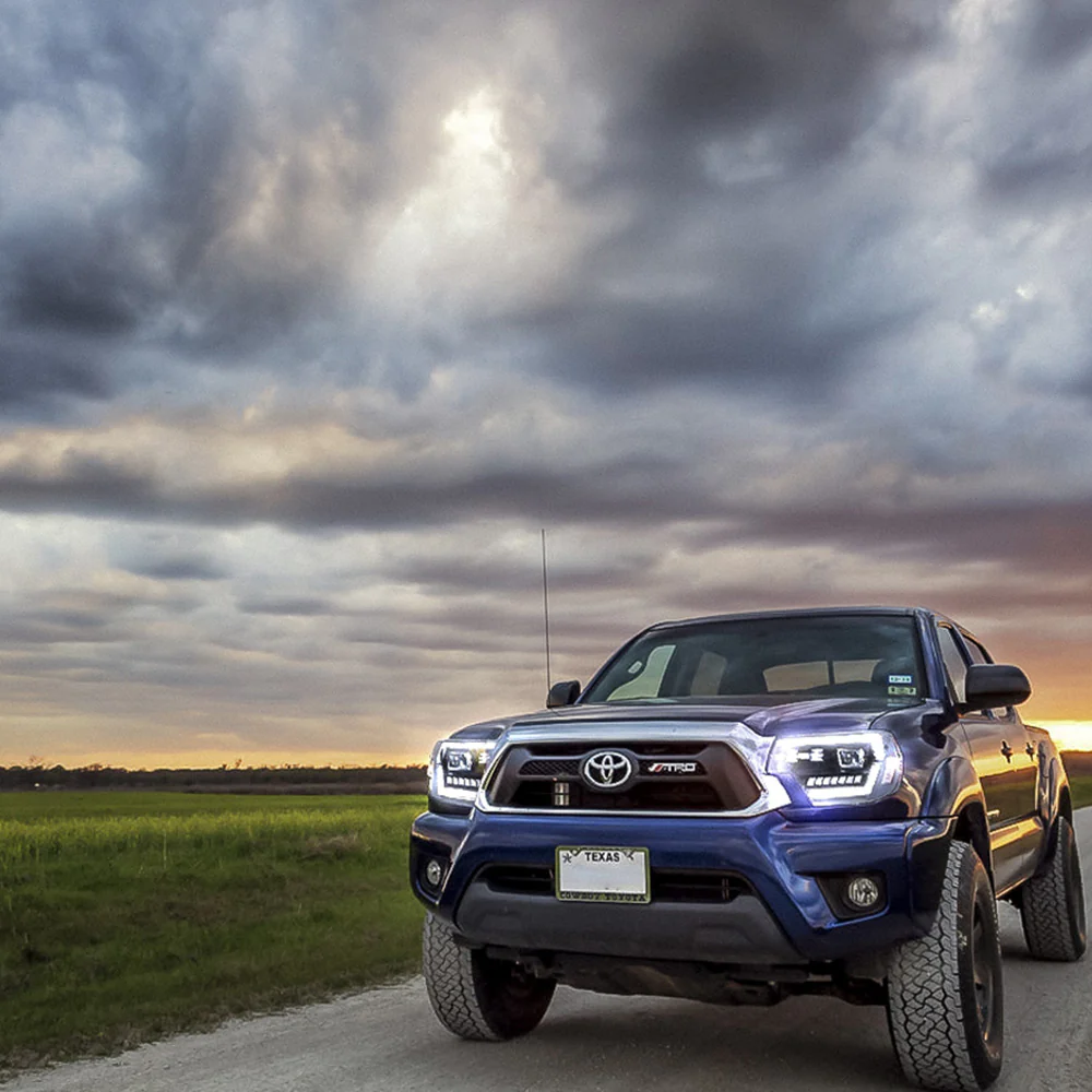 VLAND LED Projector Headlights For Toyota Tacoma 2012-2015 2nd Gen Restyled w/Dynamic DRL(Fit for American models) - Image 4