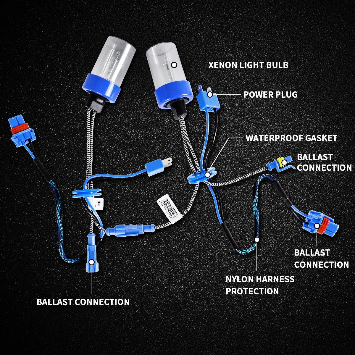 VLAND 2PCs D2H/H7 Xenon Bulbs Conversion HID KIT with Ballast 12V 35W 55W 6000K - Image 5