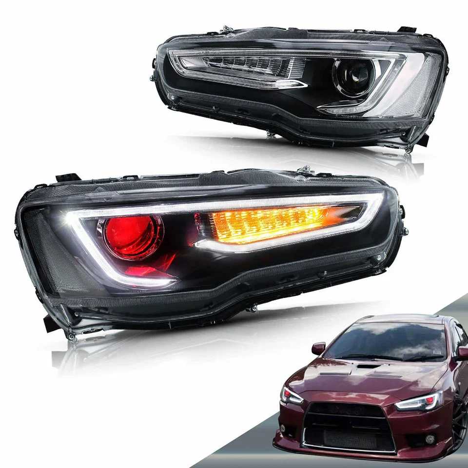VLAND Demon Eye Projector Headlights for Mitsubishi Lancer EVO X 2008-2017 - Image 14