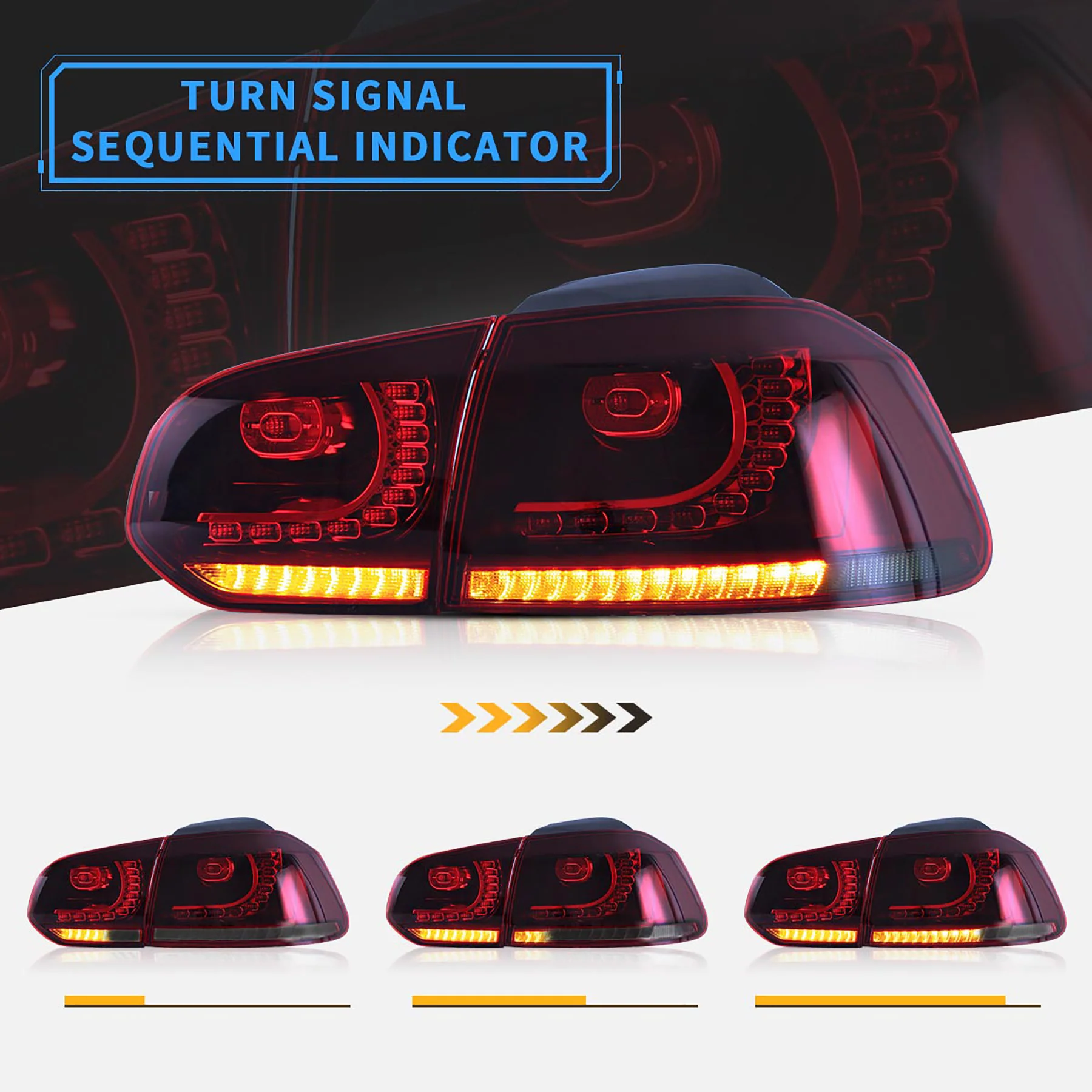 VLAND Headlights with Demon Eyes and Taillights for Volkswagen Golf 6 MK6 2009-2014 (Europe is 2008-2012) - Image 12
