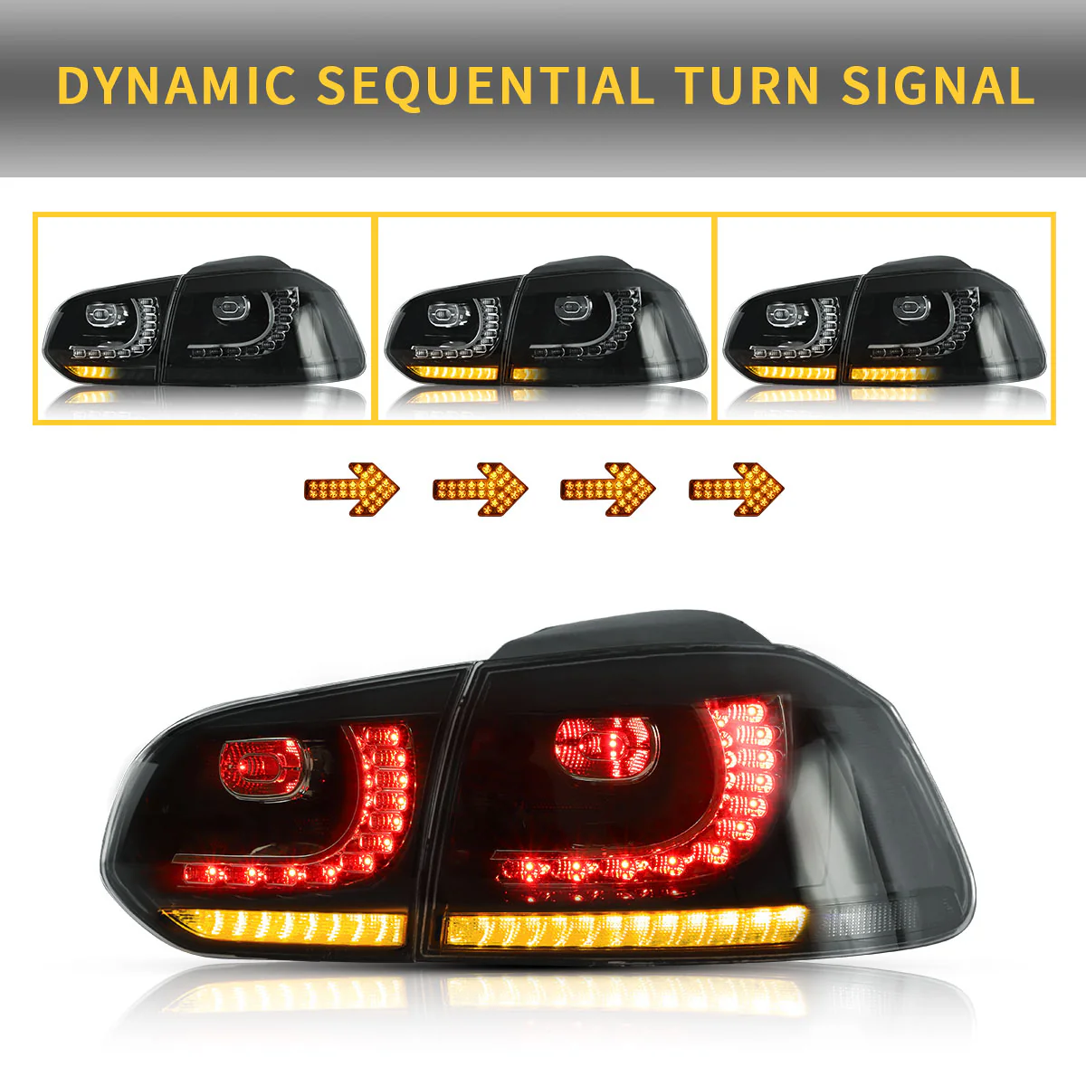 VLAND Headlights with Demon Eyes and Taillights for Volkswagen Golf 6 MK6 2009-2014 (Europe is 2008-2012) - Image 13