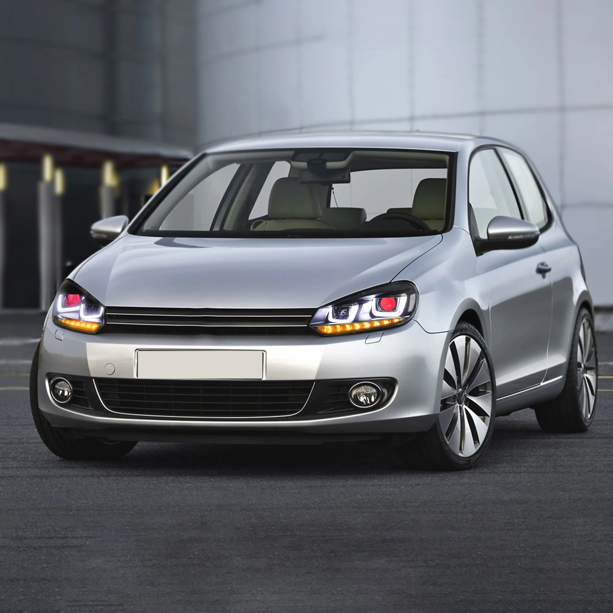 VLAND Headlights with Demon Eyes and Taillights for Volkswagen Golf 6 MK6 2009-2014 (Europe is 2008-2012) - Image 9