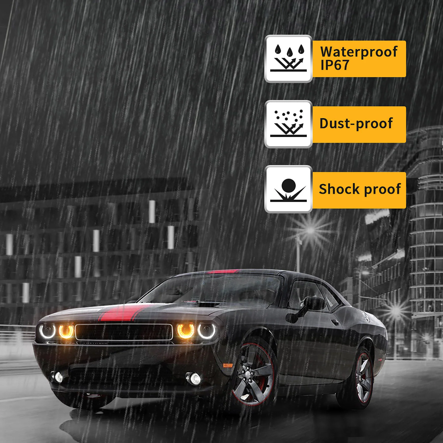 VLAND Dual Beam Projector Headlights For Dodge Challenger 2008-2014 - Image 8