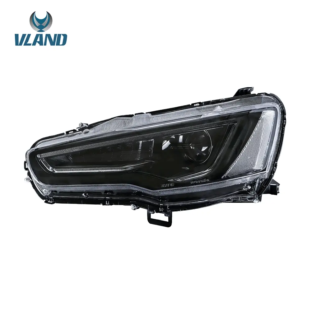 VLAND Dual Beam Headlights + D2S LED Bulbs For Mitsubishi EVO X &Lancer 2008-2017 - Image 11
