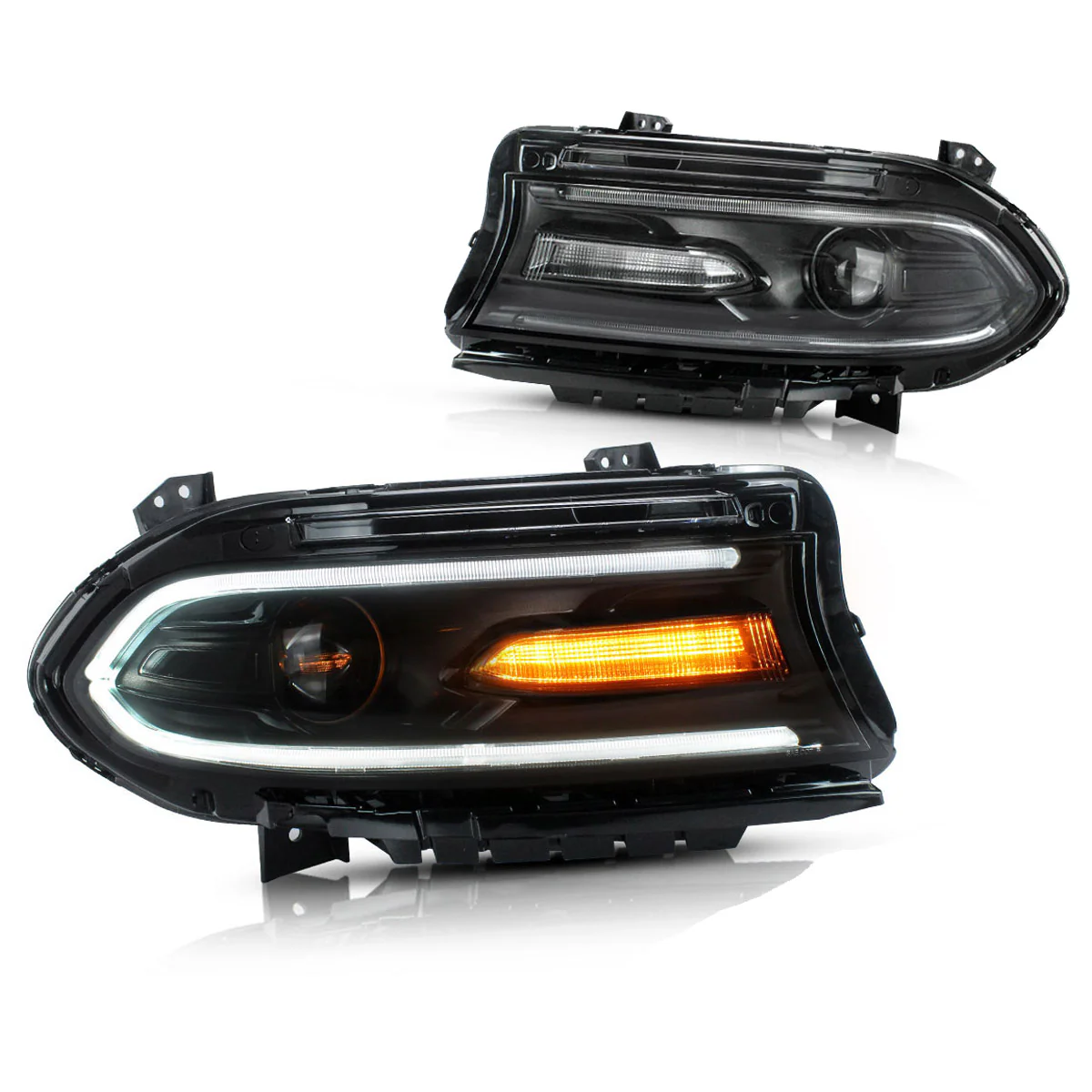 VLAND Dual Beam Projector Headlights For Dodge Charger 2015-2023 - Image 8