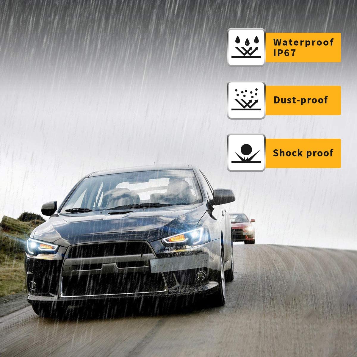 VLAND Dual Beam Projector Headlights for Mitsubishi Lancer EVO X 2008-2017 - Image 10