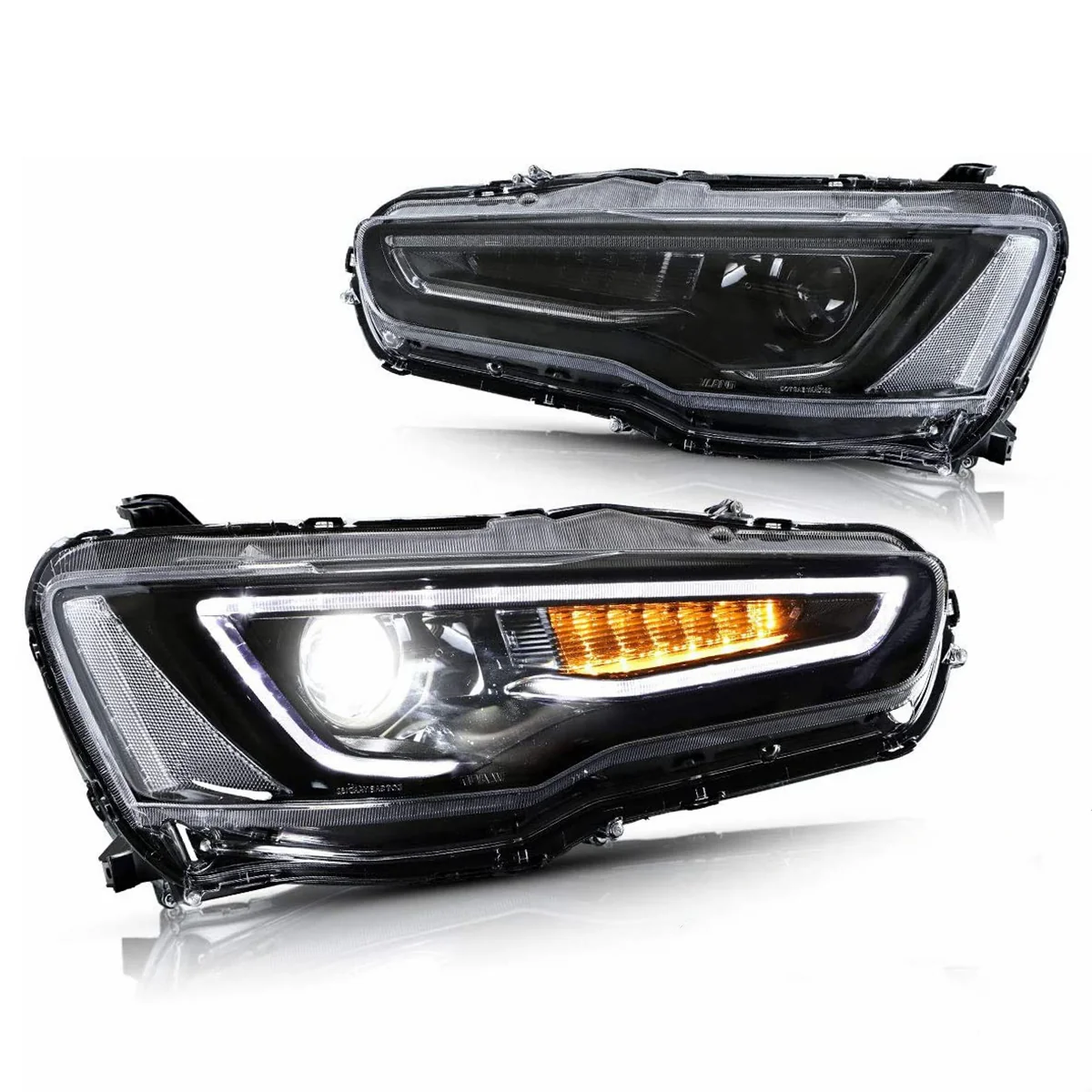 VLAND Dual Beam Projector Headlights for Mitsubishi Lancer EVO X 2008-2017 - Image 12