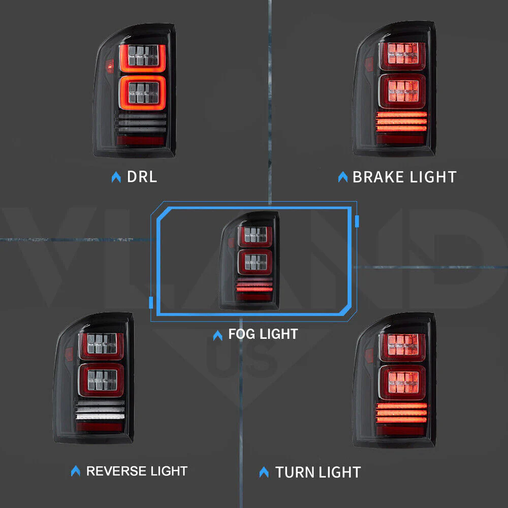 VLAND For 2014-2018 GMC Sierra 1500 2500 3500 FULL LED Rear Tail Lights Assembly - Image 4