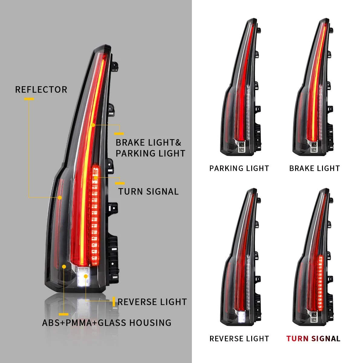 VLAND Tail Lights For 2015-2020 Chevy Tahoe Suburban - Image 3